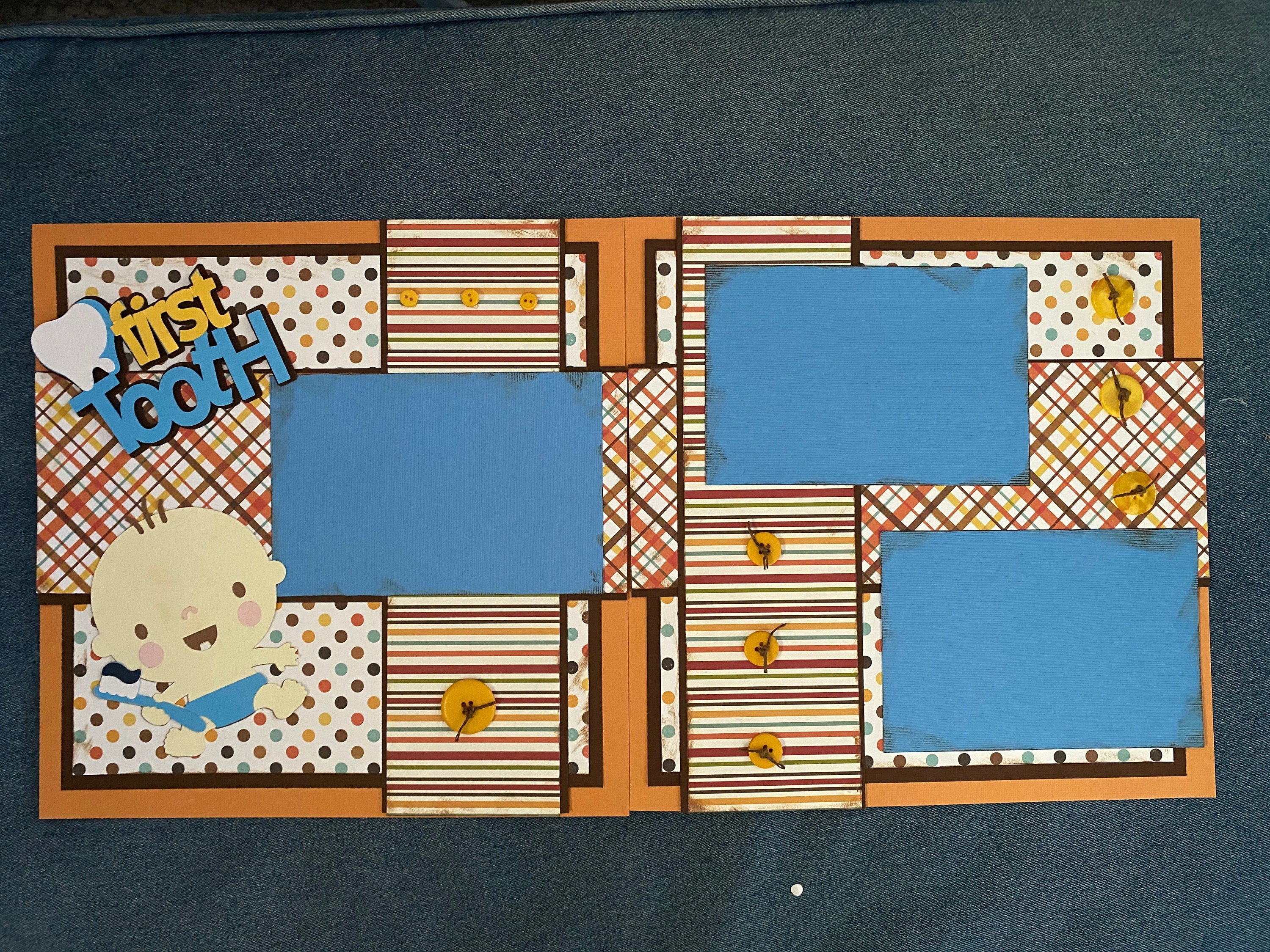 First Tooth 12x12 Scrapbook Layout Kit