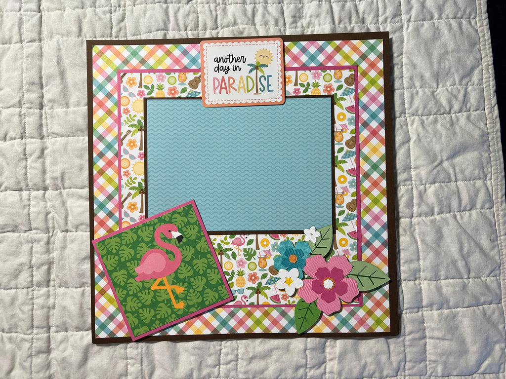 Another Day in Paradise 12x12 Scrapbook Layout
