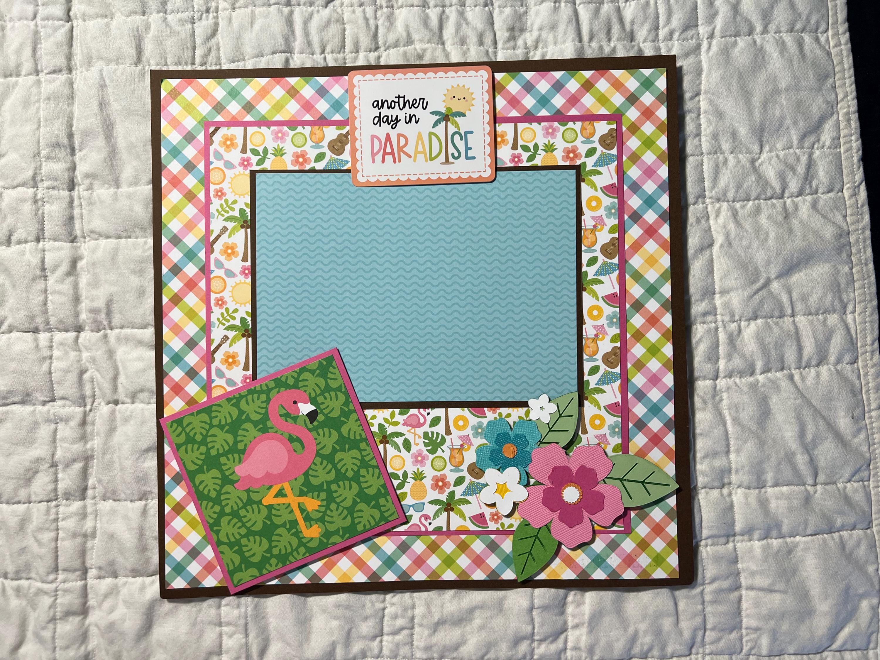 Another Day in Paradise 12x12 Scrapbook Layout