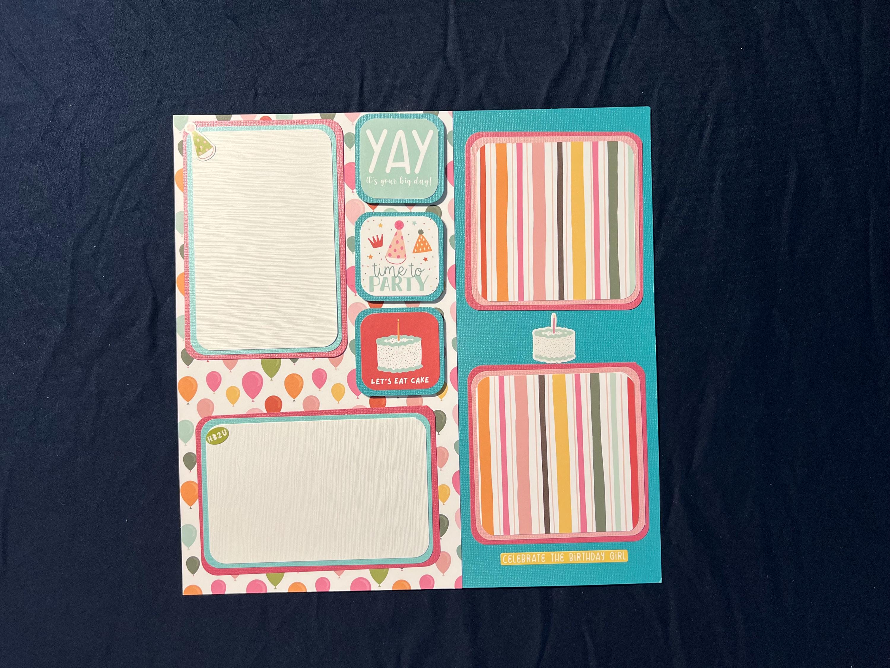 Birthday Girl 12x12 Scrapbook Layout