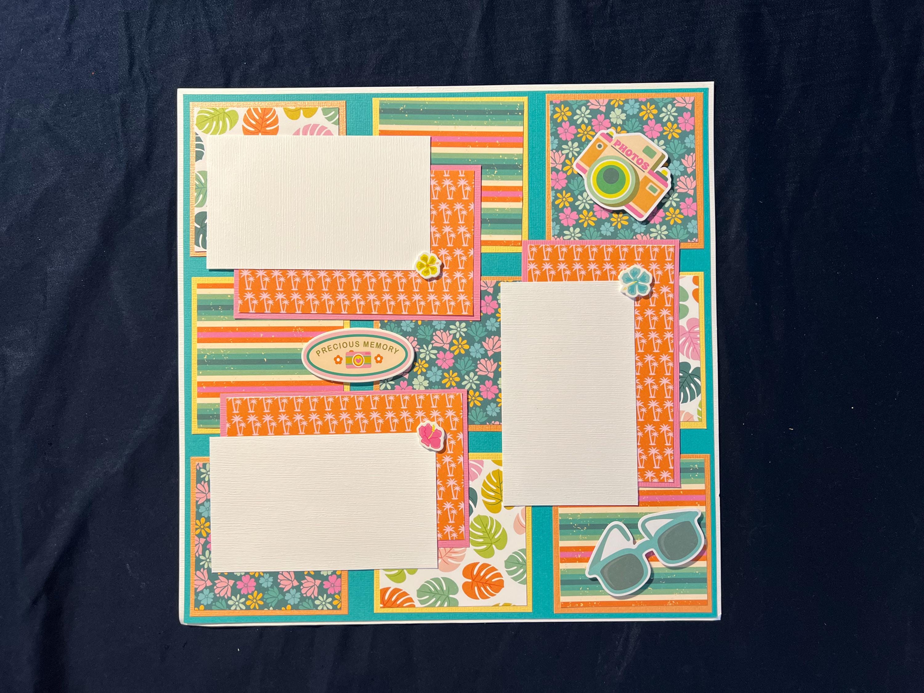 Tropical Vacation 12x12 Scrapbook Layout