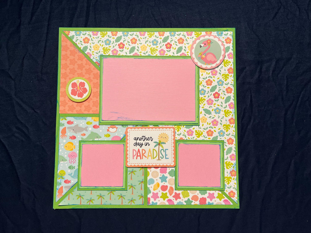 Another Day in Paradise 12x12 Scrapbook Layout
