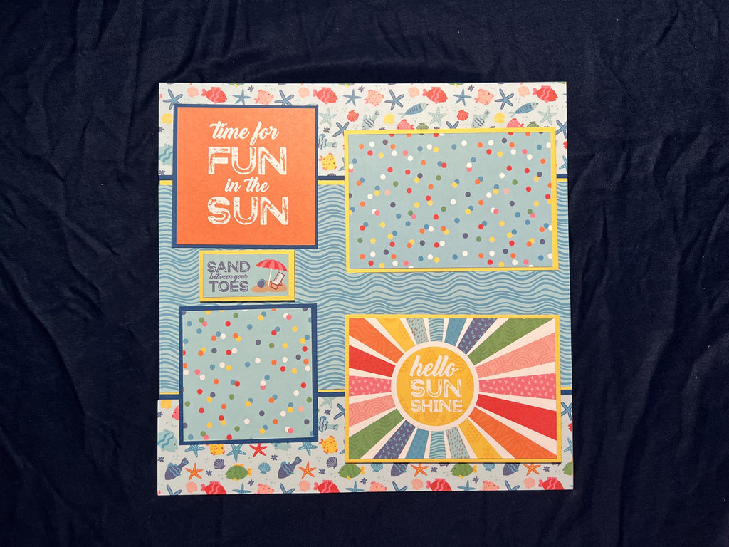Hello Sunshine 12x12 Scrapbook Layout
