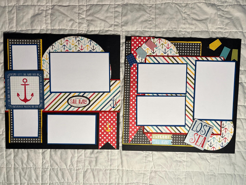 Lost at Sea 12x12 Scrapbook Layout