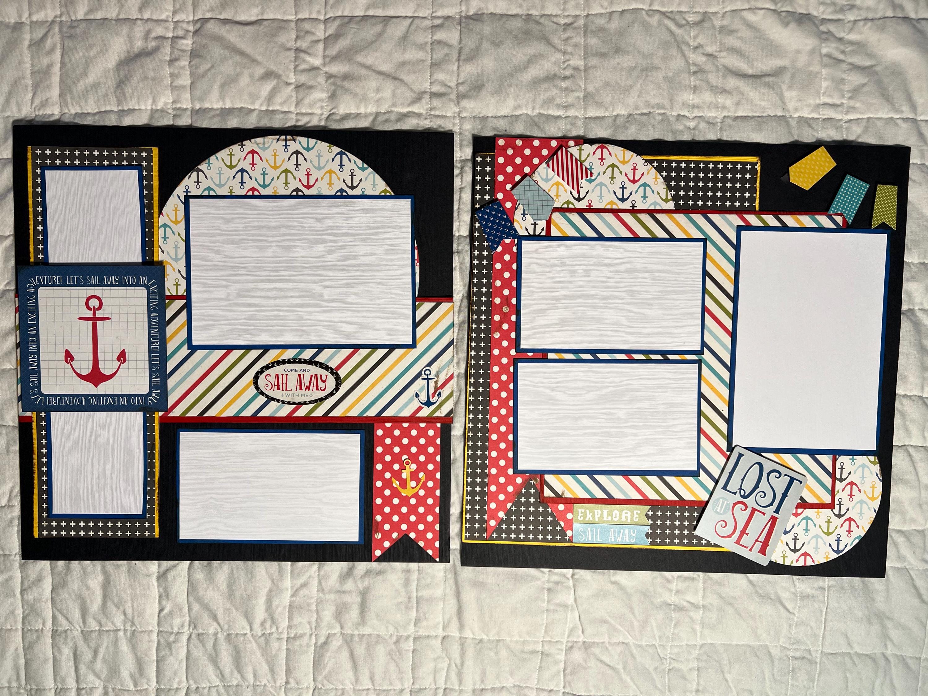 Lost at Sea 12x12 Scrapbook Layout