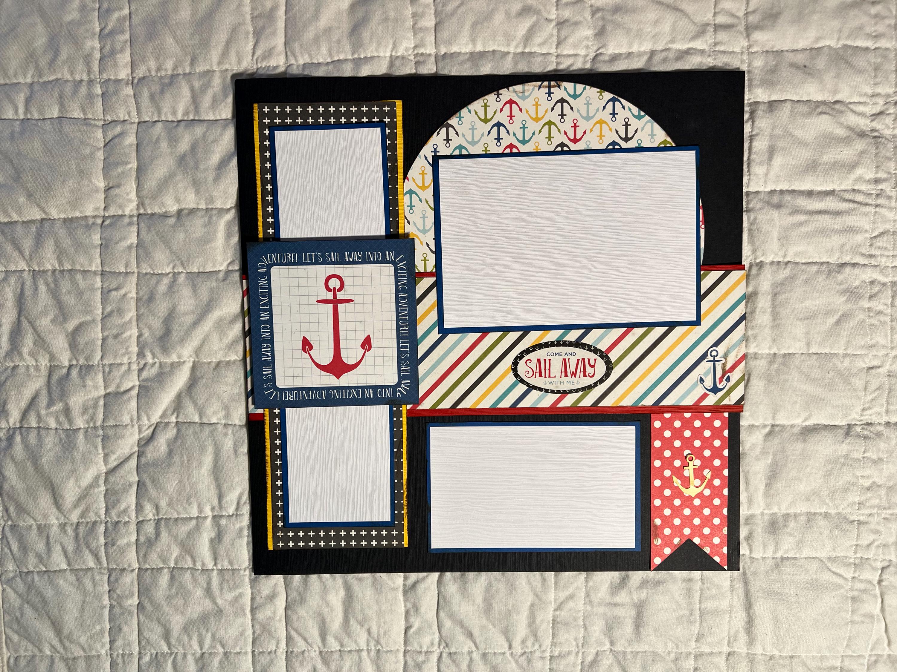 Lost at Sea 12x12 Scrapbook Layout