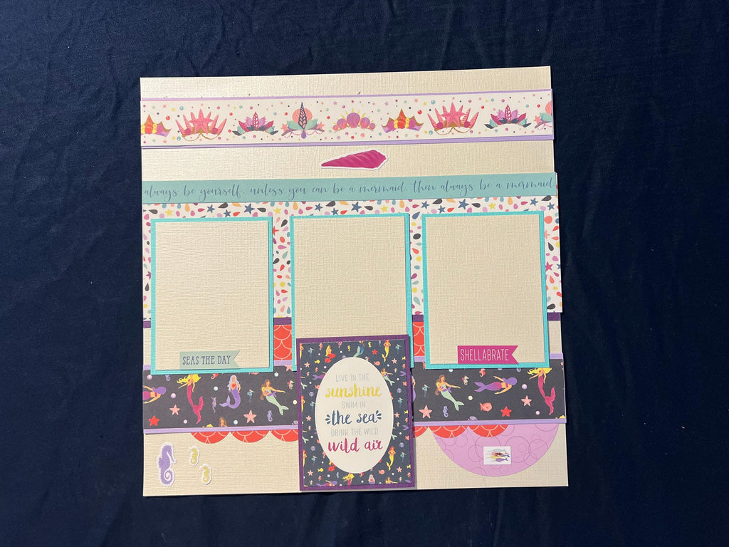I am a Mermaid 12x12 Scrapbook Layout