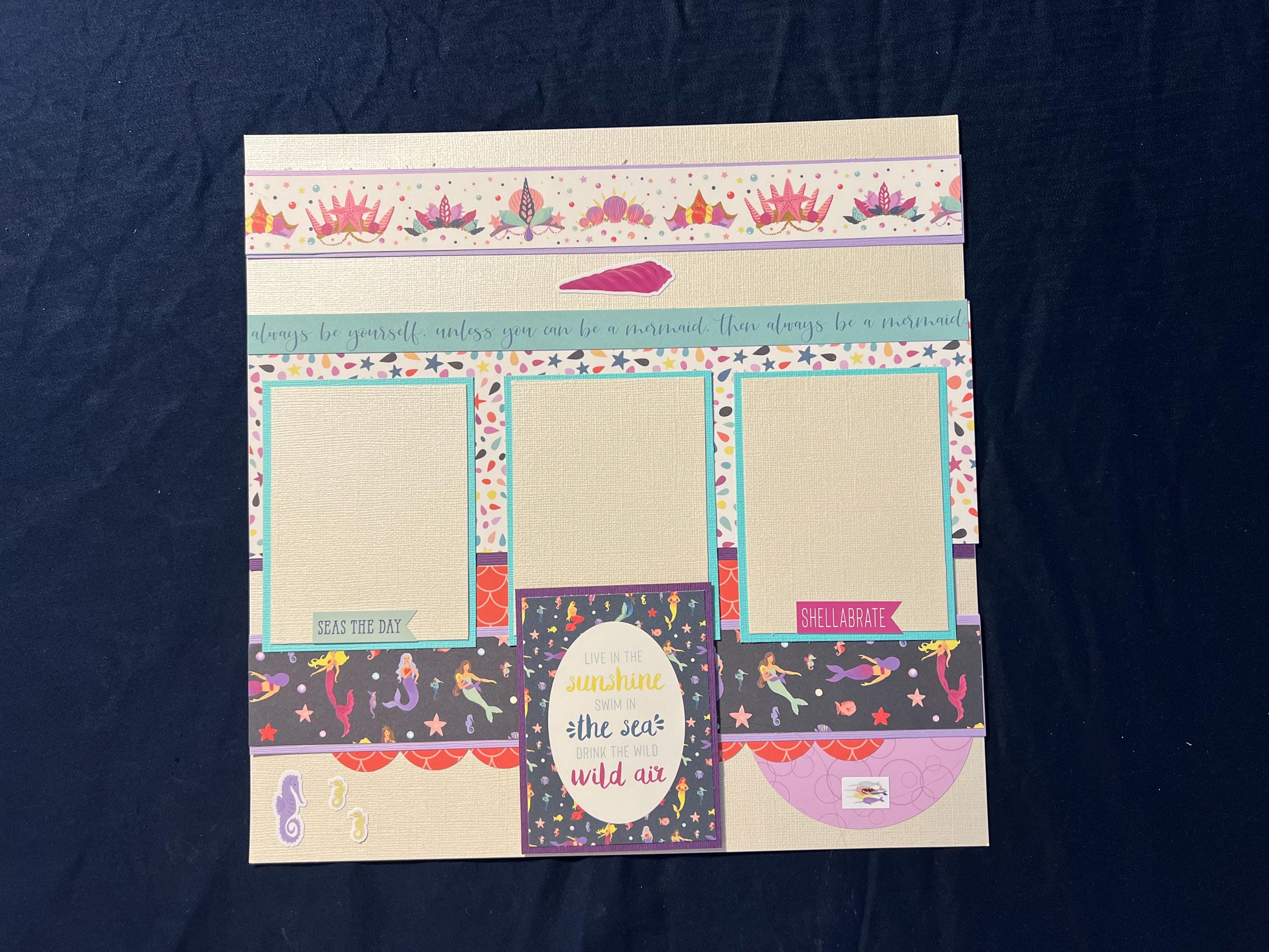 I am a Mermaid 12x12 Scrapbook Layout