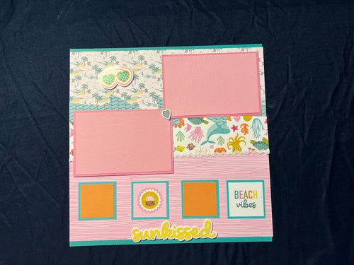 Beach Vibes 12x12 Scrapbook Layout