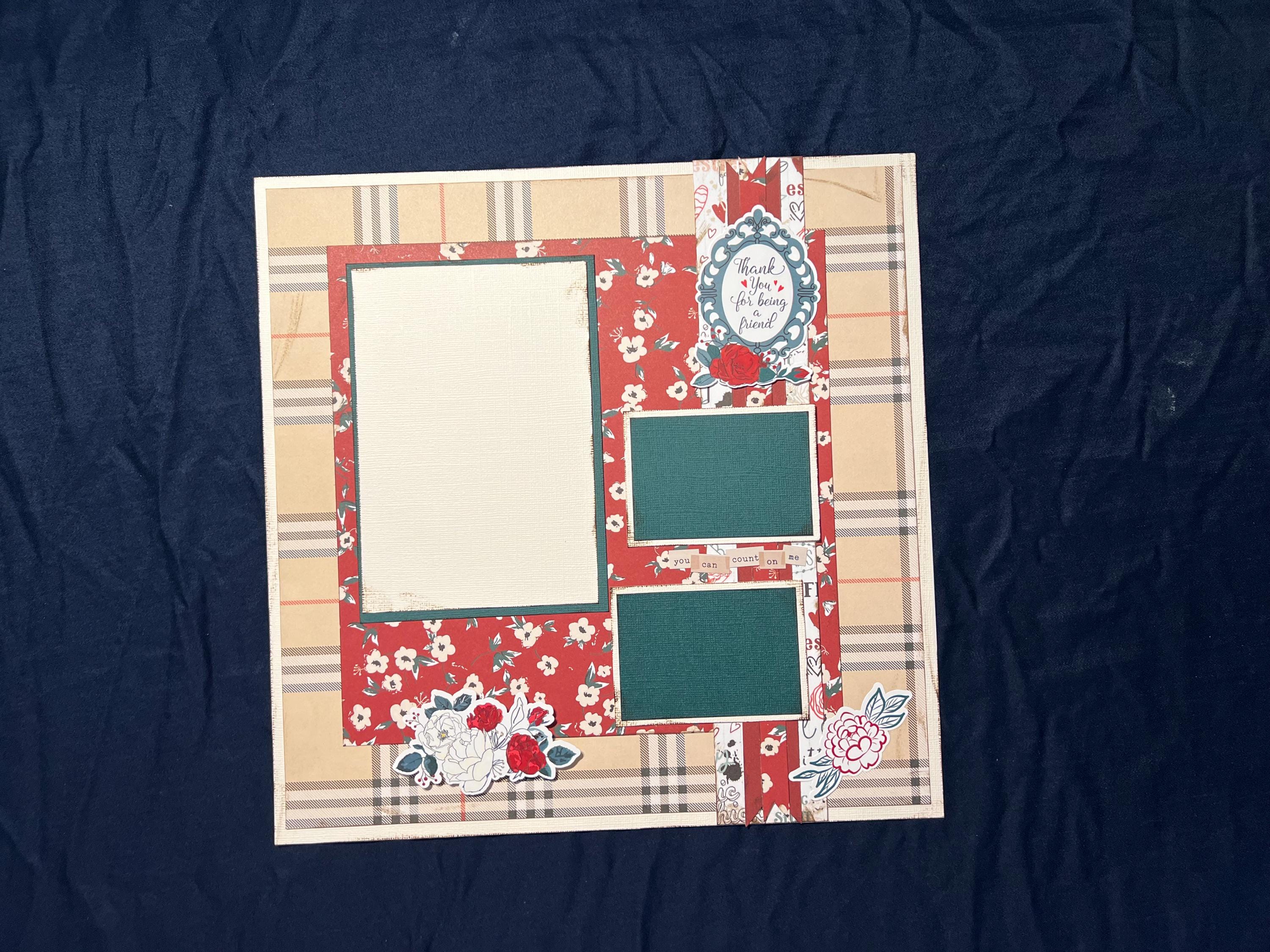 Hey Friends 12x12 Scrapbook Layout