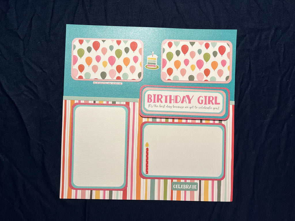 Birthday Girl 12x12 Scrapbook Layout