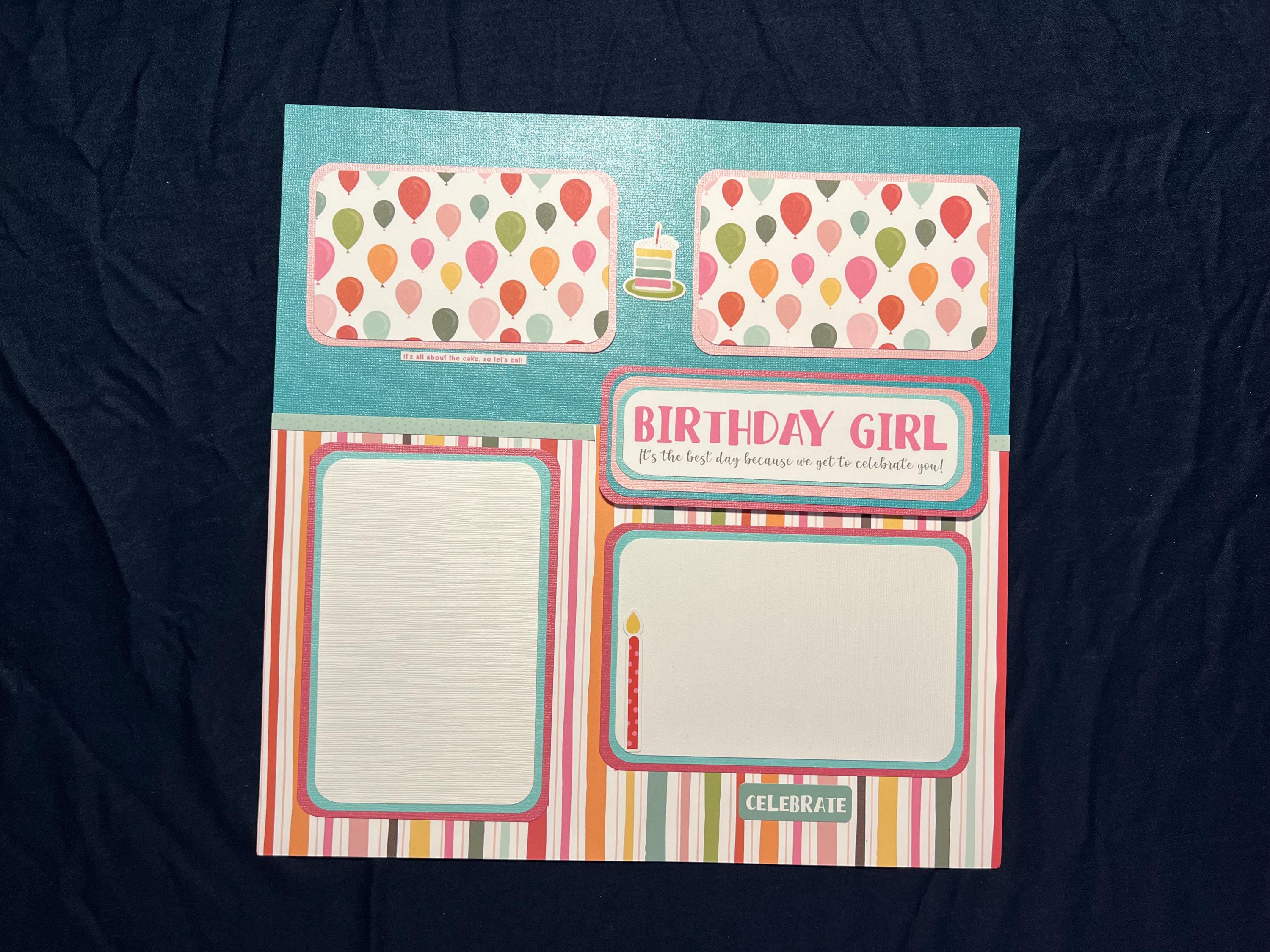 Birthday Girl 12x12 Scrapbook Layout