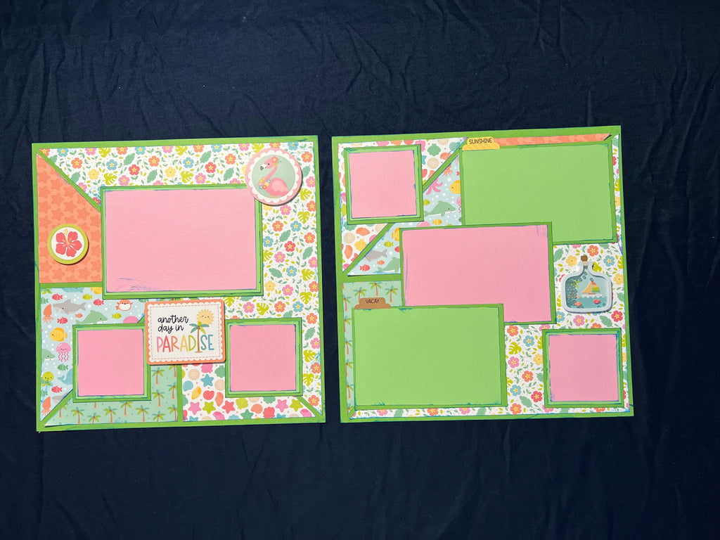 Another Day in Paradise 12x12 Scrapbook Layout