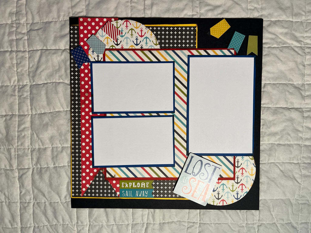 Lost at Sea 12x12 Scrapbook Layout