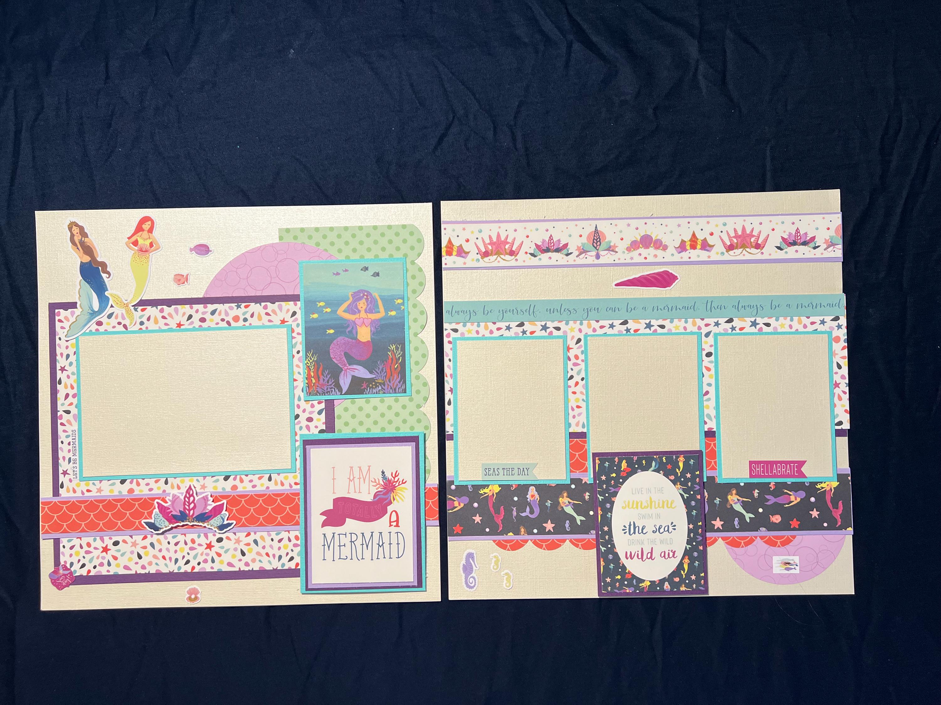 I am a Mermaid 12x12 Scrapbook Layout