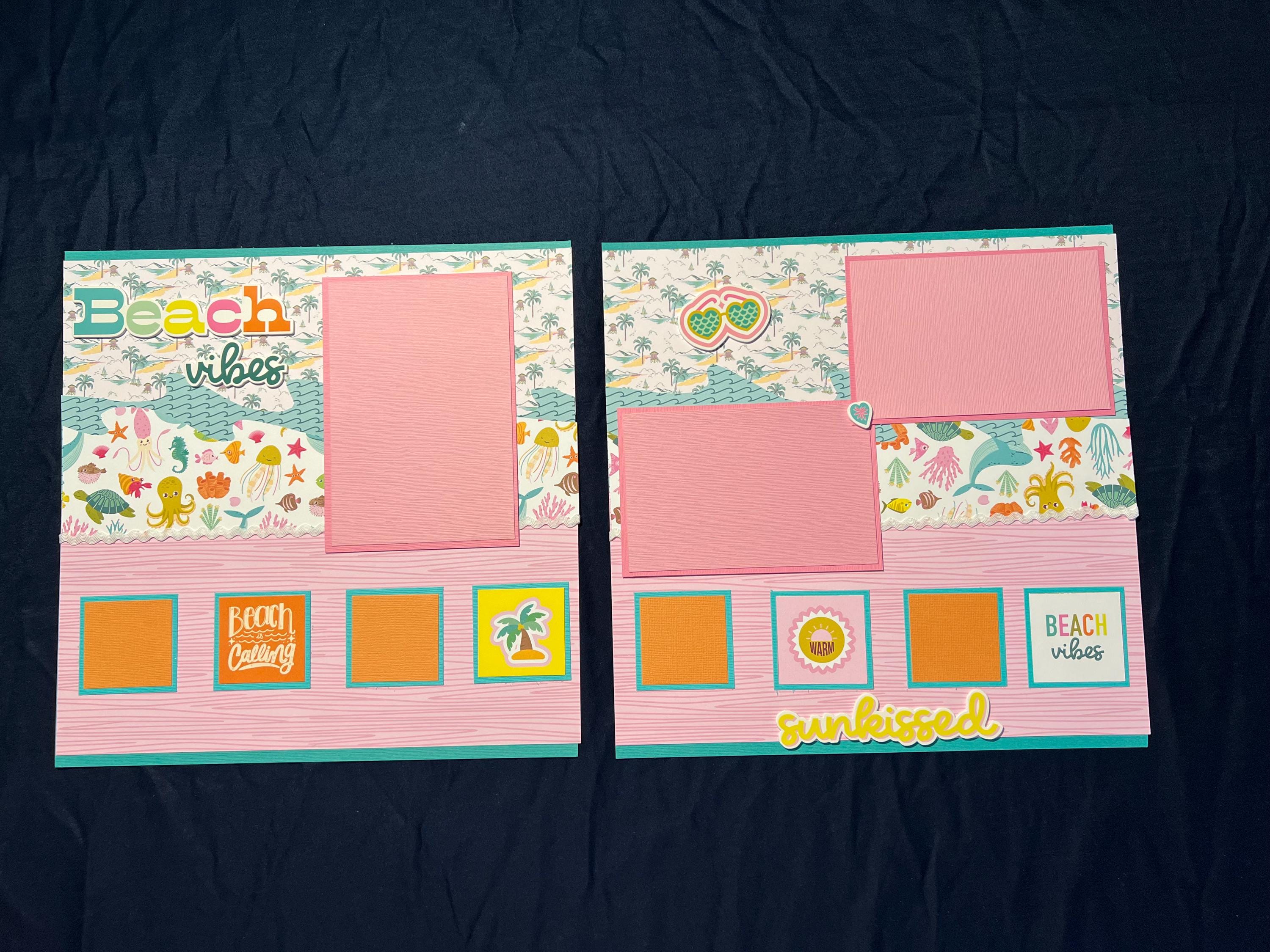 Beach Vibes 12x12 Scrapbook Layout