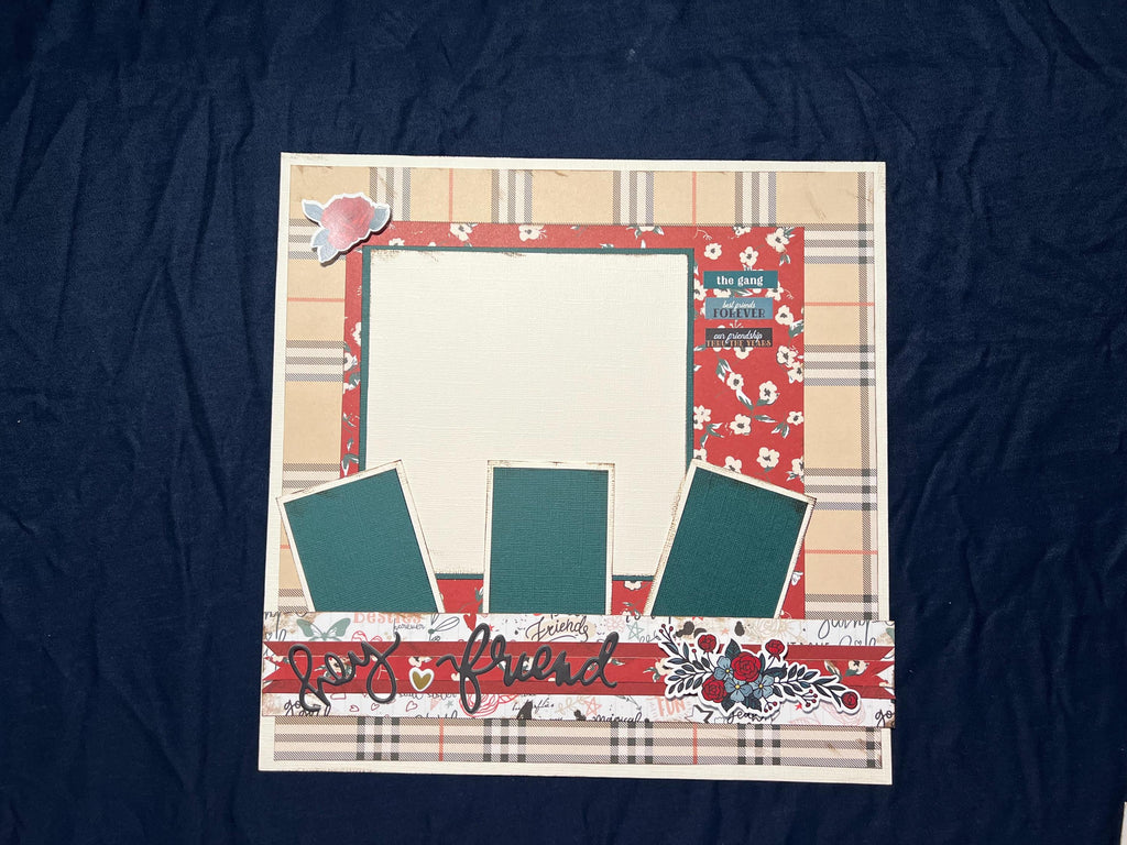 Hey Friends 12x12 Scrapbook Layout