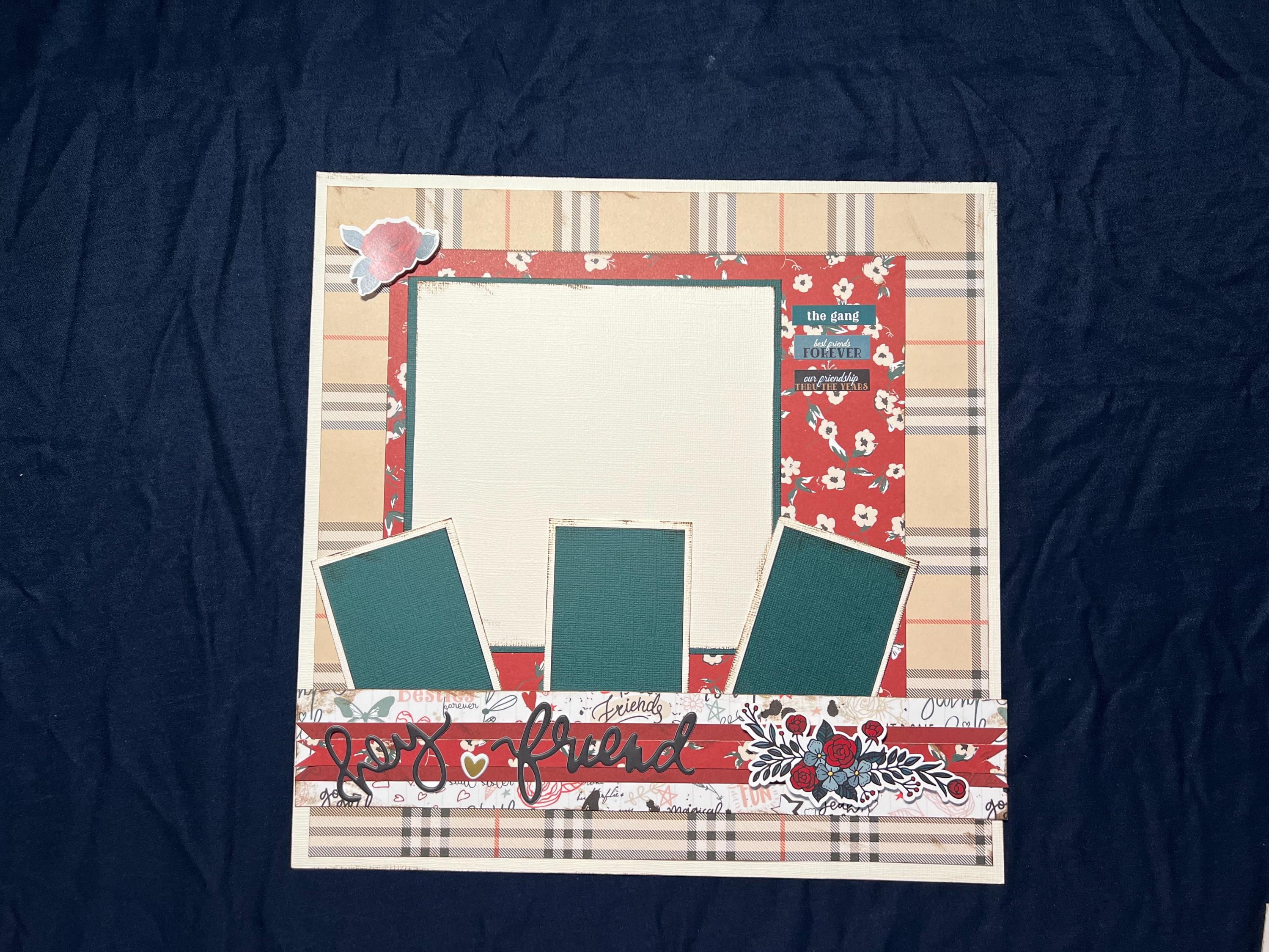 Hey Friends 12x12 Scrapbook Layout