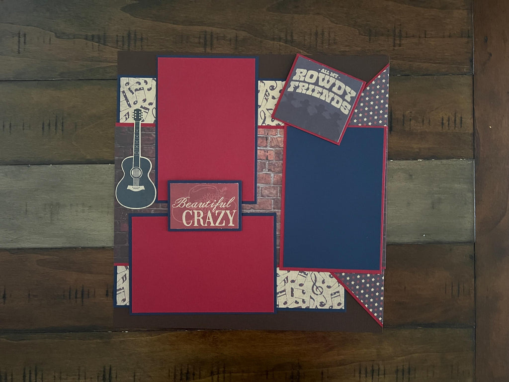 Nashville 12X12 Scrapbook Layout Kit