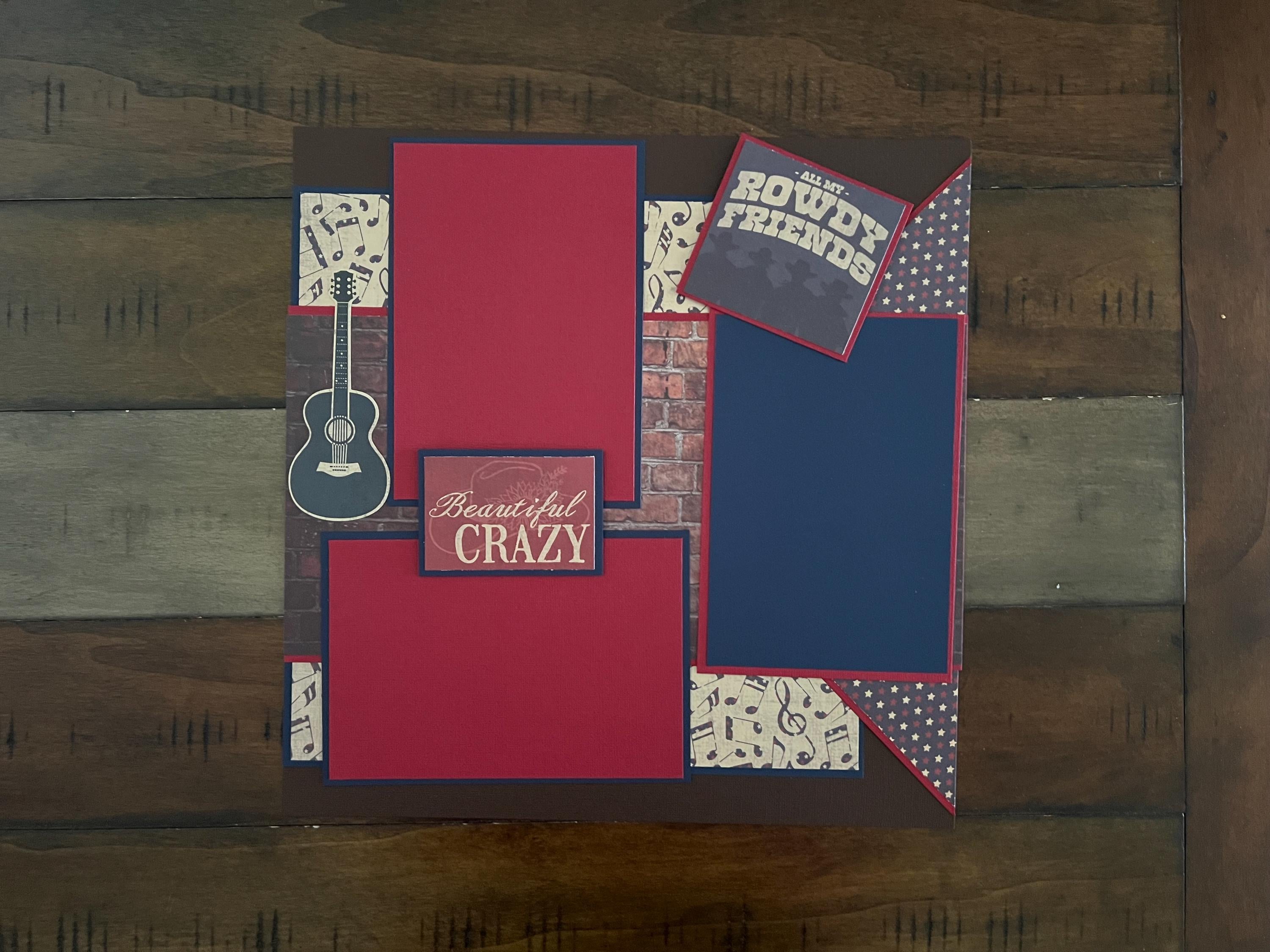 Nashville 12X12 Scrapbook Layout Kit