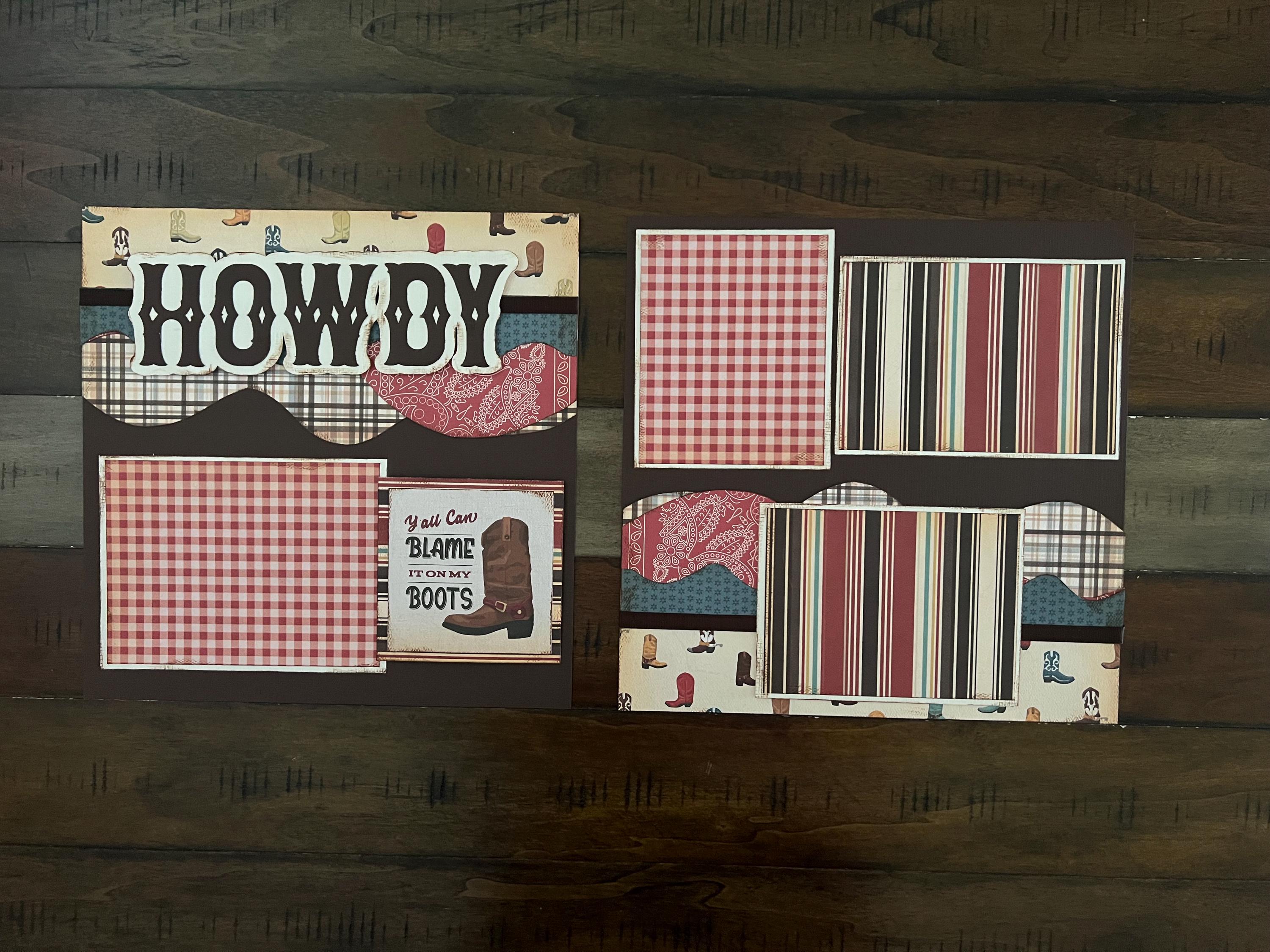 Howdy 12x12 Scrapbook Layout Kit